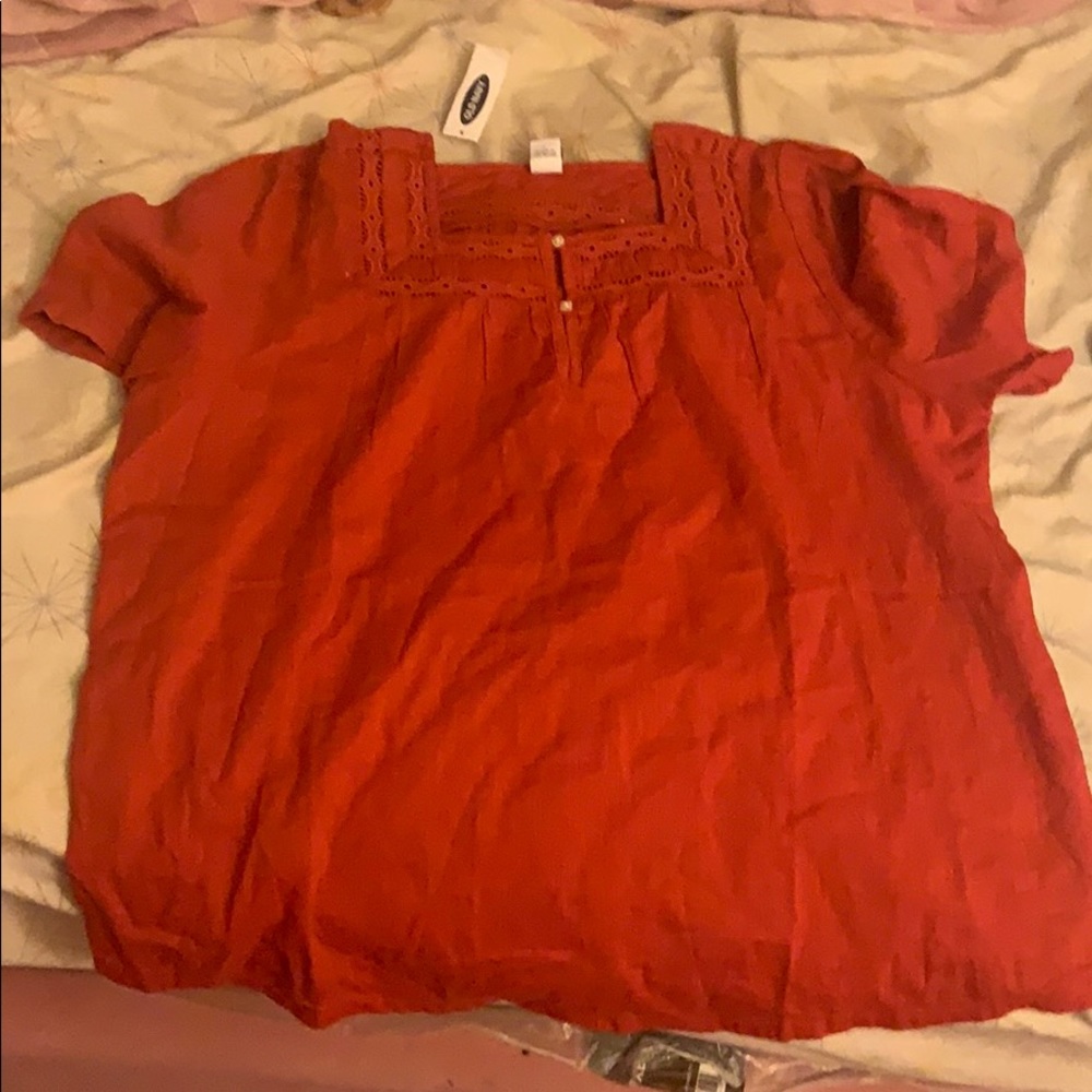 Old Navy red boho top